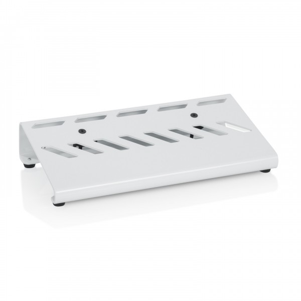 Gator GPB-LAK-WH Small Pedal Board with Carry Bag, White - Angled, Left
