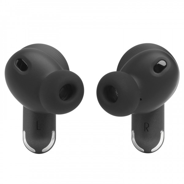 JBL Tour Pro 2 True Wireless Noise Cancelling Earbuds, Black Front View