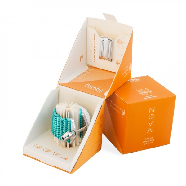 Bambu Nova Ligature for Tenor Saxophone, Turquoise at Gear4music