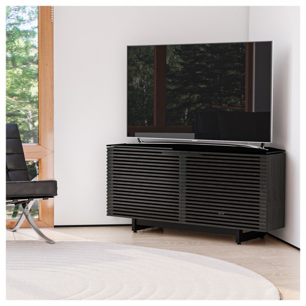 BDI Corridor 8175 Charcoal Stained Ash Corner TV Cabinet