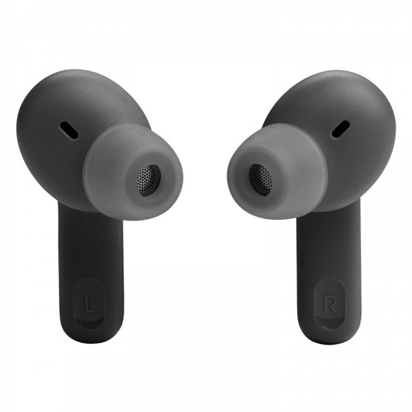 JBL Tune Beam True Wireless Noise Cancelling Earbuds, Black Front View