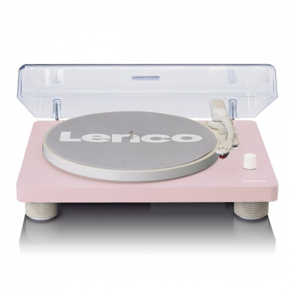 Lenco LS-50PK Turntable with Built-In Speakers, Pink
