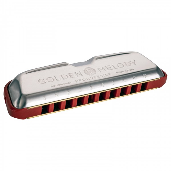 Hohner Golden Melody Progressive Major Diatonic Harmonica, D 