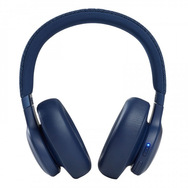 JBL Live 660NC Over-Ear Noise Cancelling Headphones, Blue Front View
