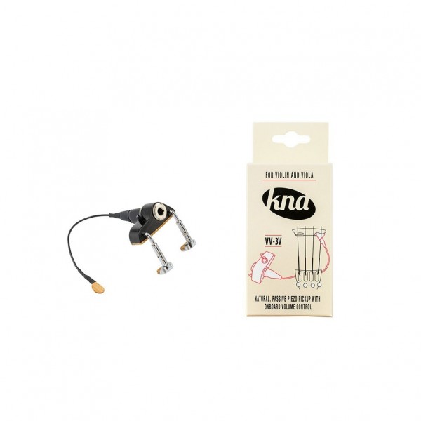 KNA VV-3V Portable Violin/Viola Pickup with Volume Control Packaging