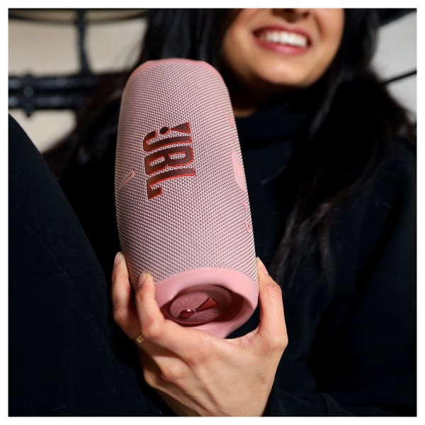 JBL Charge 5 Portable Bluetooth Speaker, Pink - lifestyle