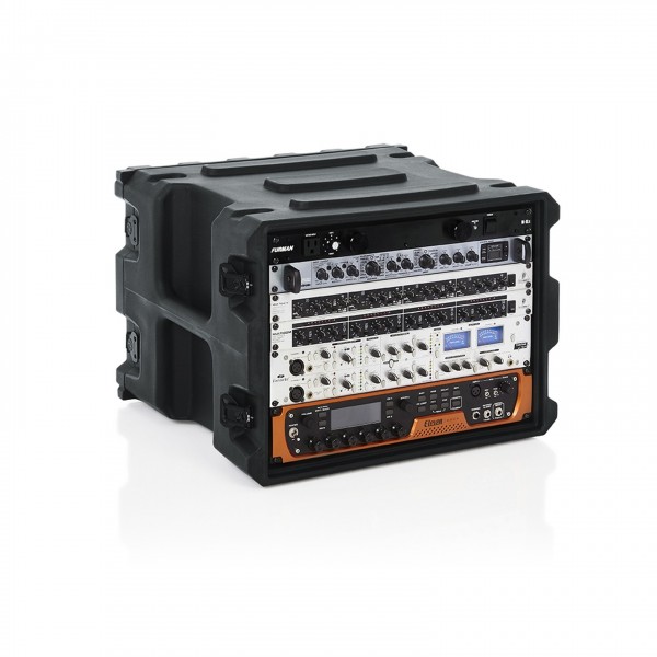 Gator Pro-Series 8U Moulded Rack Case, 19″ - With Gear 1