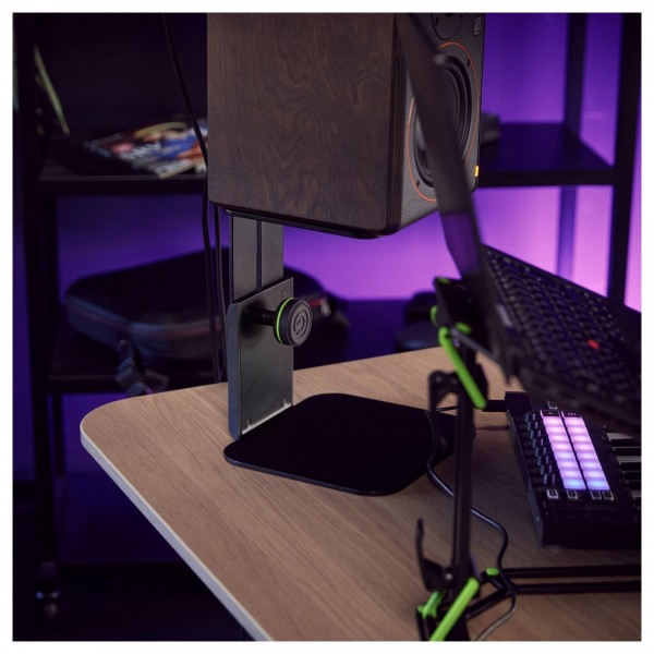 Gravity GSP3102CB Compact Studio Monitor Table Stand - Lifestyle