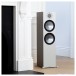 Monitor Audio Bronze 500 Floorstanding Speakers (Pair), Urban Grey Wood - in living room environment