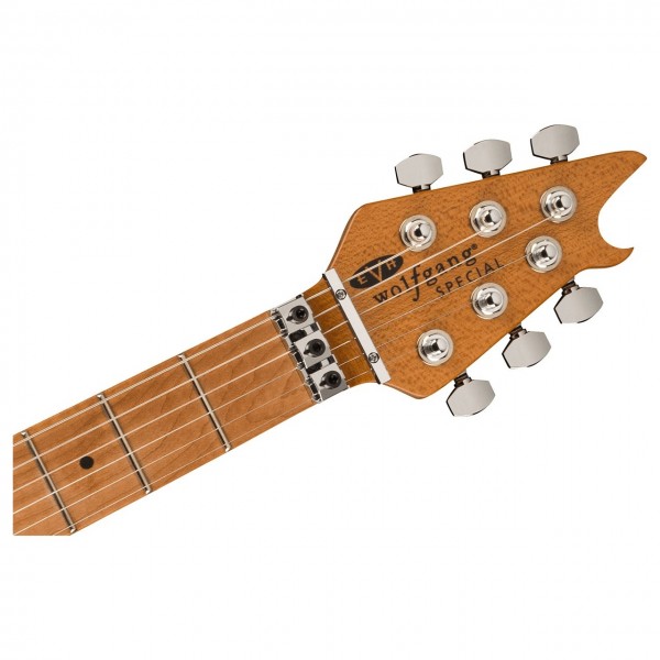 EVH Wolfgang Special QM, Sangria - Headstock Front