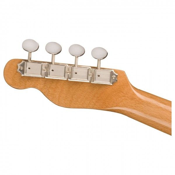 Fender Fullerton Telecaster Ukulele, Lake Placid Blue - Headstock Back