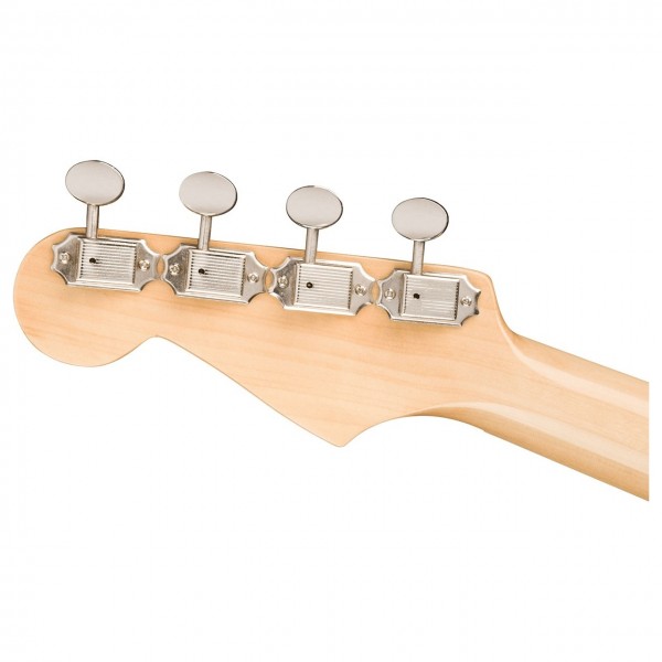 Fender Fullerton Stratocaster Ukulele, Surf Green - Headstock Back
