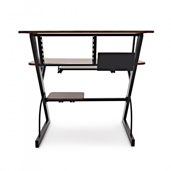 4 Tier Home Studio Desk by Gear4music, Walnut