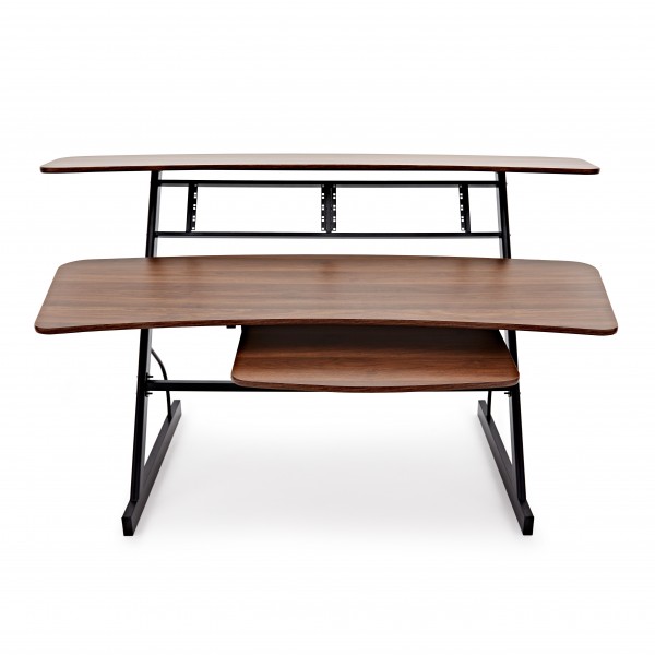 Large 3 Tier Studio Desk by Gear4music, Walnut