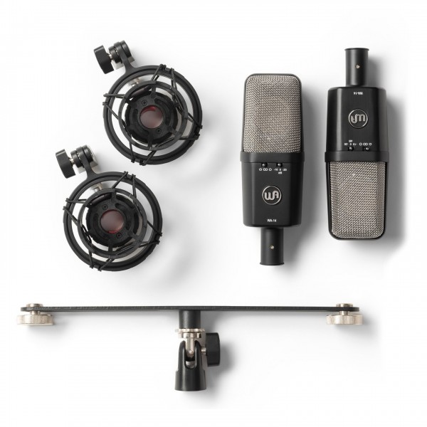 Warm Audio WA-14SP, Stereo Pair - Mics, Bar and Mounts