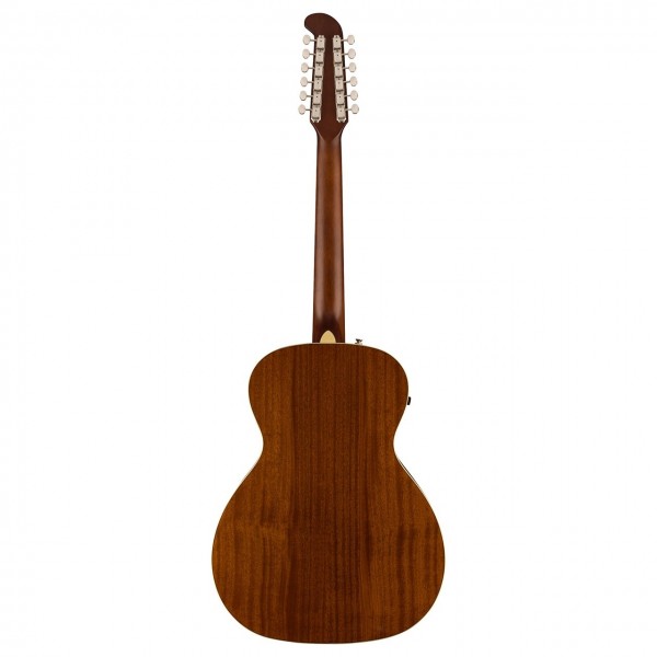 Fender Villager 12-String Electro Acoustic, Aged Natural - Back