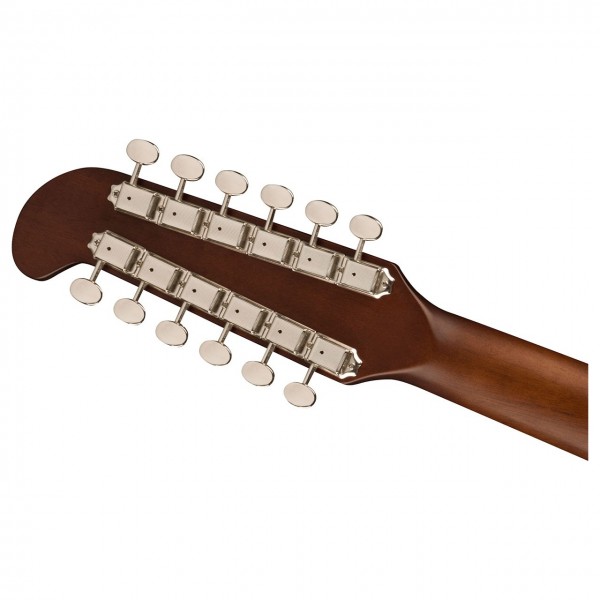 Fender Villager 12-String Electro Acoustic, Aged Natural - Headstock Back