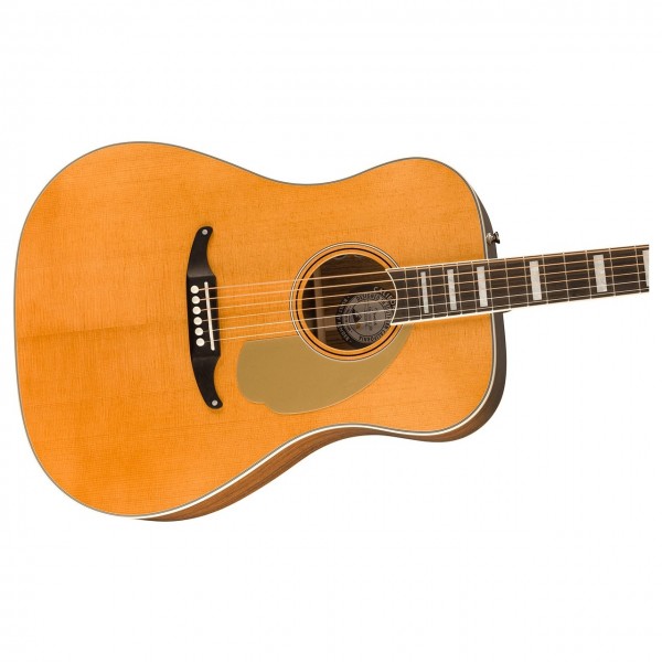Fender King Vintage Akustikgitarre - Mojave OV Aged White Mit Case, Massiver Sitka-Fichte Decke