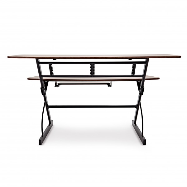 Large 3 Tier Studio Desk by Gear4music, Walnut