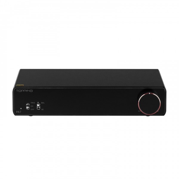Topping PA7 Class D Power Amplifier, Black Front View