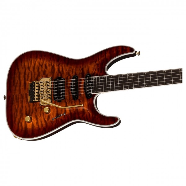 Jackson Pro Plus Series Soloist SLA3Q, Amber Tiger Eye