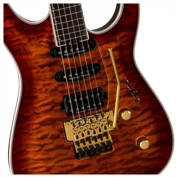 ギター Jackson ProSoloist SLA3Q Amber Tiger Eye Jackson Pro Plus Series Soloist SLA3Q, Amber Tiger Eye