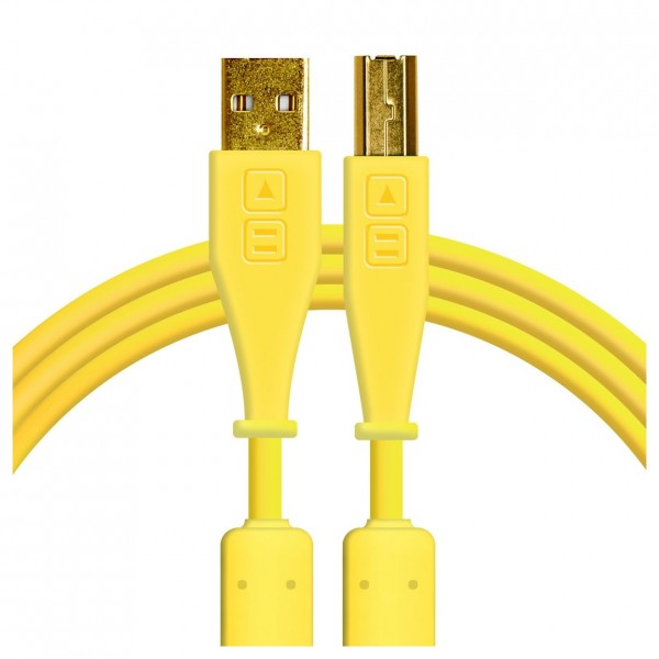 DJ Tech Tools Chroma USB-B Cable 1.5m, Yellow - Main