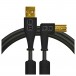 DJ Tech Tools Chroma Gewinkeltes USB-B Kabel 1,5m, schwarz