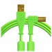 DJ Tech Tools Chroma Angled USB Cable, Green - Main