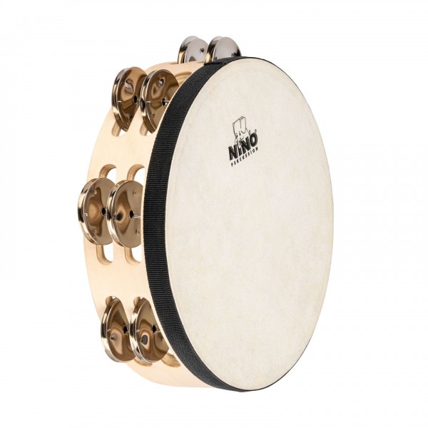 Nino by Meinl 8" Headed Wood Tambourine, 2 rows