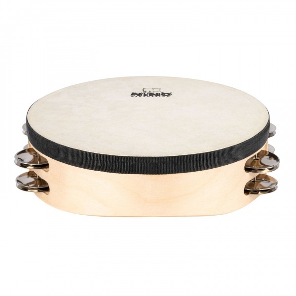 Nino by Meinl 8" Headed Wood Tambourine, 2 rows - Side
