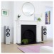 Monitor Audio Bronze 500 Floorstanding Speakers (Pair), Urban Grey in living room environment