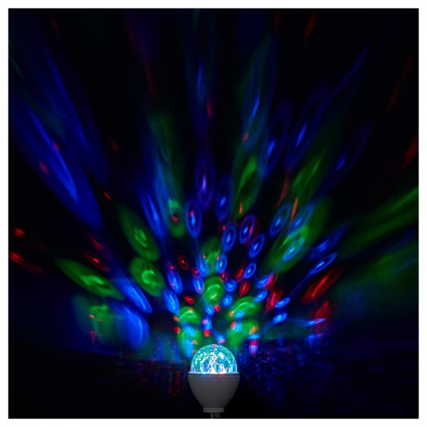 Luna Rotating Disco Bulb (E27) by Gear4music