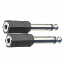 Stagg 2 x Female Stereo Jack / Male Mono Phone Adaptor