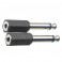 Stagg 2 x Female Stereo Jack / Male Mono Phone Adaptor