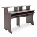 3 Tier Pro Audio Studio Desk by Gear4music, 8U, Royal Walnut