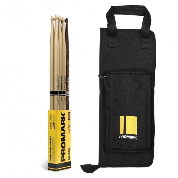 Promark Stick Bag & Rebound 5A Hickory Sticks Bundle
