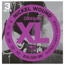 D'Addario EXL120 3D 9-42, 3 Pack