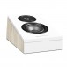 Wharfedale Diamond 12 3D Surround Sound Speaker, Light Oak - angled