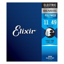 Elixir 12100 POLYWEB Coated Electric Guitar Strings, 11-49