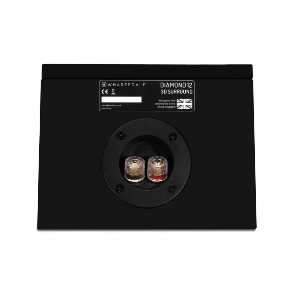 Wharfedale Diamond 12 3D Surround Sound Speaker, Black Oak - rear