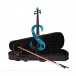 Stagg S-Shaped Electric Violin Outfit, Metallic Blue