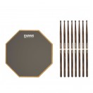 RealFeel Evans Aprendiz Pad, 7'' & Promark 5A FireGrain Sticks