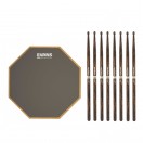 RealFeel Evans Apprentice Pad, 7'' & Promark 5B FireGrain Sticks