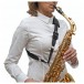 BG ATB Saxophone Shoulder Strap, Metal Hook, XL - With Sax