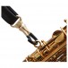 BG AT Saxophone Comfort Strap, Metal Snap Hook, L - Hook in Use