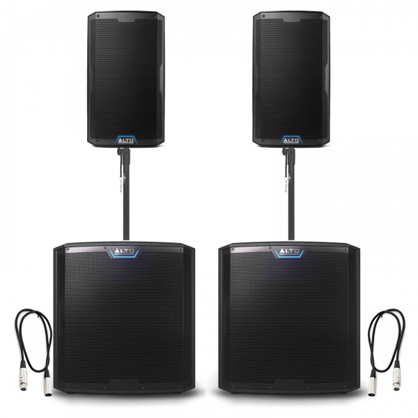 Alto Professional TS412 and TS15S PA Speaker Bundle