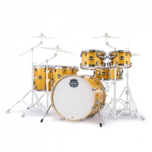 Mapex Mars Birch 22'' 6pc Crossover Shell Pack, Sunflower Sparkle