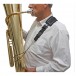 BG Euphonium/Tuba Shoulder Strap, Loop - In Use