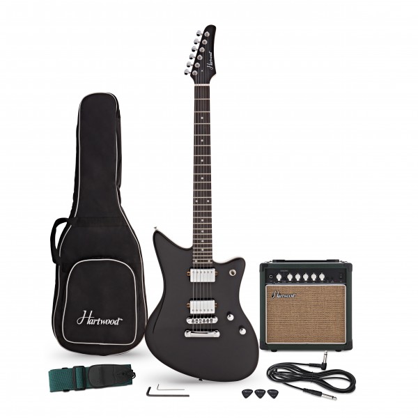 Hartwood Charger Origin Guitar Pack, Black